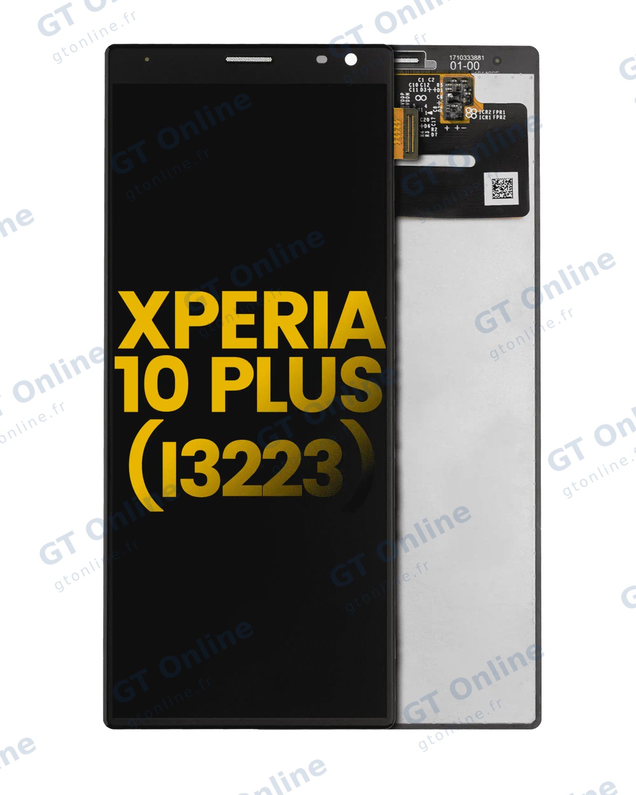 Écran LCD sans châssis pour Sony Xperia 10 Plus (I3223) (reconditionné, noir)
