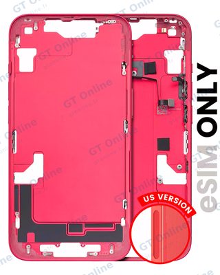 Châssis pour Apple iPhone 14 (version US, origine d'occasion — grade B, rouge)