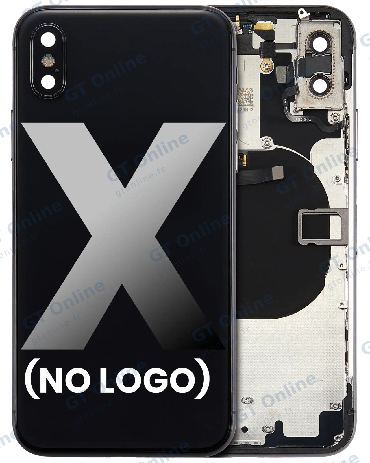 Châssis pour Apple iPhone X (sans logo, compatible premium, gris sidéral)