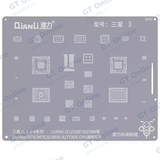 Pochoir Qianli Bumblebee QS42 CPU universel pour Samsung Galaxy J1 / J2 / J3 / J4 (Exynos 7570/3475/SC9830A/7730S)