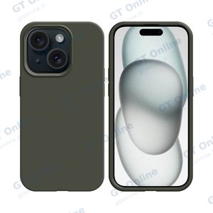 Coque Silicone Compatible pour Apple iPhone 15 (#34) Gris Foncé