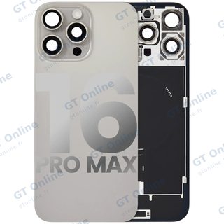 Vitre arrière pour Apple iPhone 16 Pro Max (origine d'occasion — grade B, titane naturel)