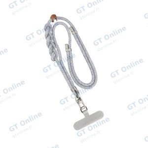 Tour de Cou Universel pour Smartphone Tressé IFL-10 Gris Clair