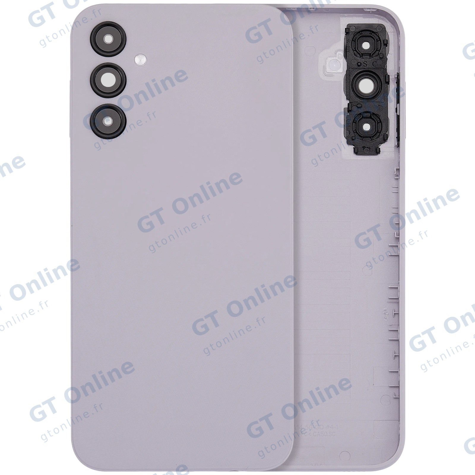 Vitre arrière pour Samsung Galaxy A14 5G (A146 / 2023) (sans logo, compatible premium, argent)