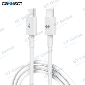Câble Data USB-C vers USB-C CONNECT MC-CCB6 60W (2m) Blanc