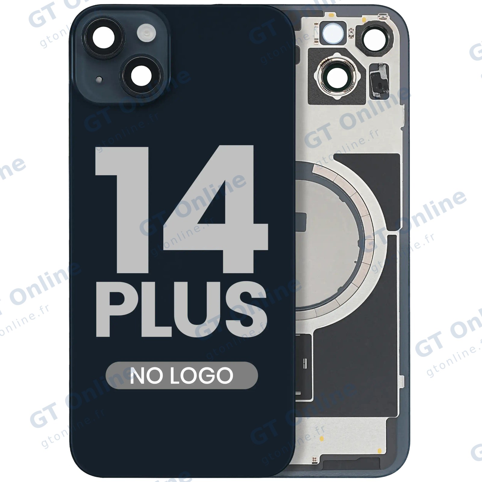 Vitre arrière pour Apple iPhone 14 Plus (minuit, sans logo)