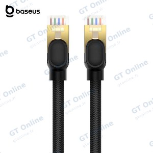 Câble Ethernet RJ45 Baseus Cat 8 40Gbps 10m Noir