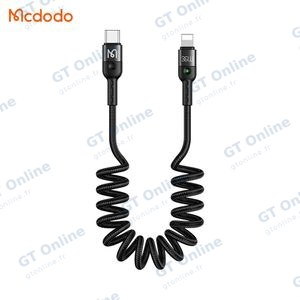 Câble Data USB-C vers Lightning Mcdodo CA-1960 (avec LED) 36W 1.8m Noir