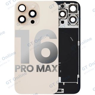 Vitre arrière pour Apple iPhone 16 Pro Max (origine d'occasion — grade B, titane sable)