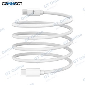 Câble Data USB-C vers USB-C CONNECT 60W MC-CCB11 Magnétique (1m) Blanc