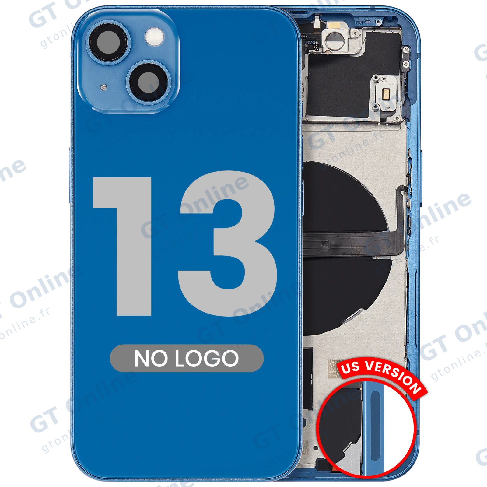 Châssis pour Apple iPhone 13 (version US, compatible premium, bleu)