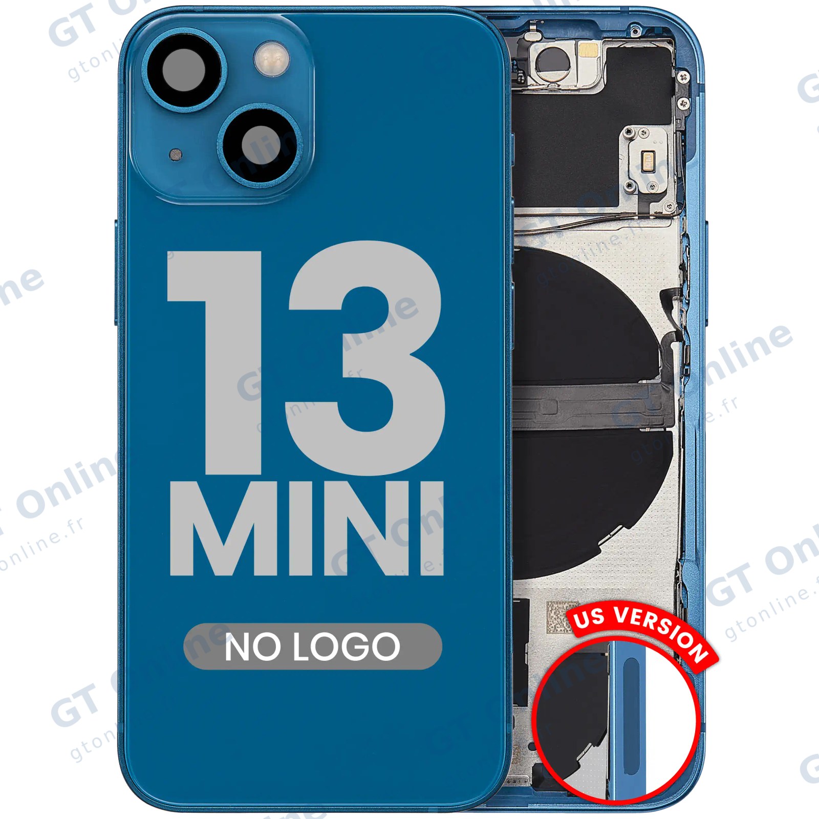 Châssis pour Apple iPhone 13 Mini (version US, compatible premium, bleu)