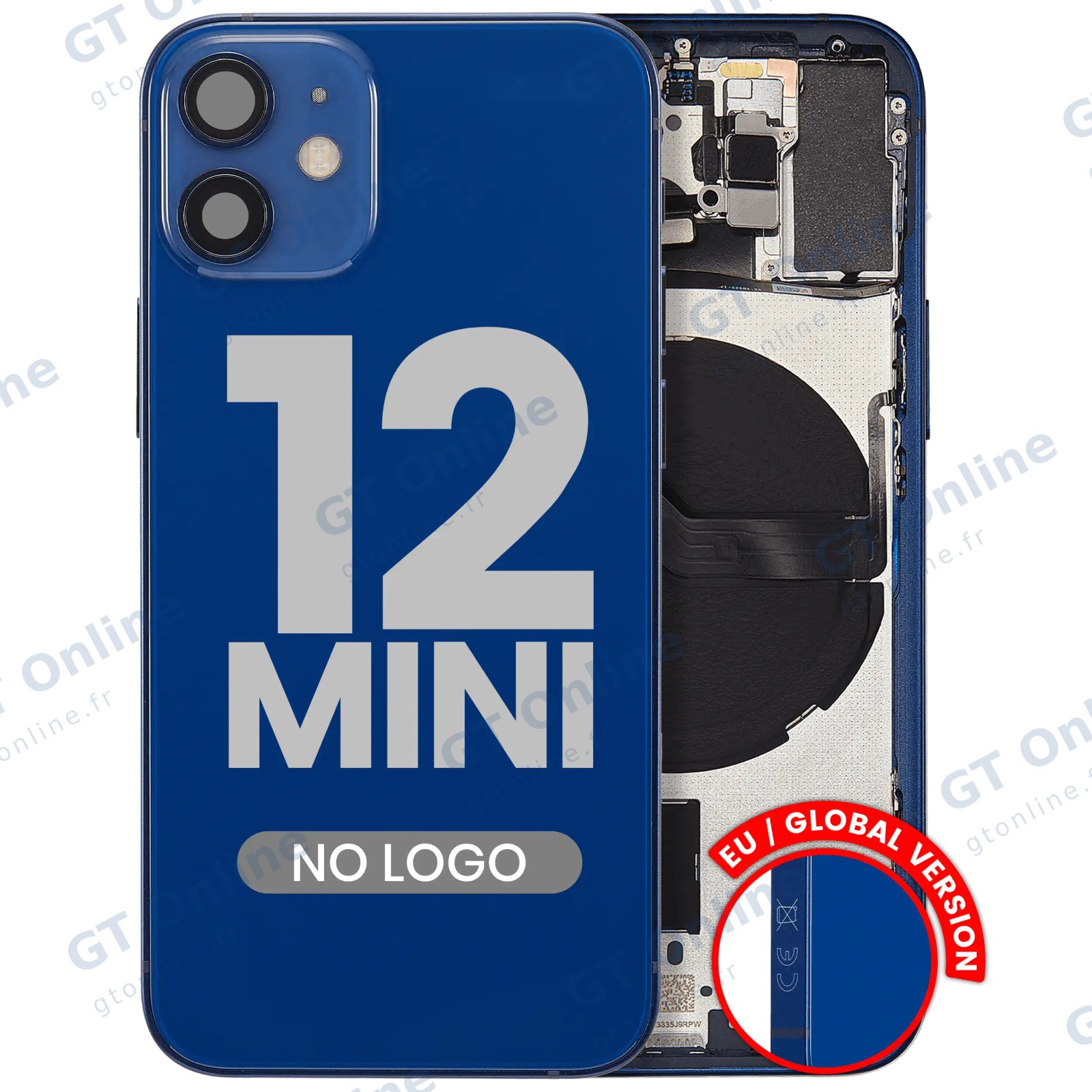 Châssis pour Apple iPhone 12 Mini (version EU, compatible premium, bleu)