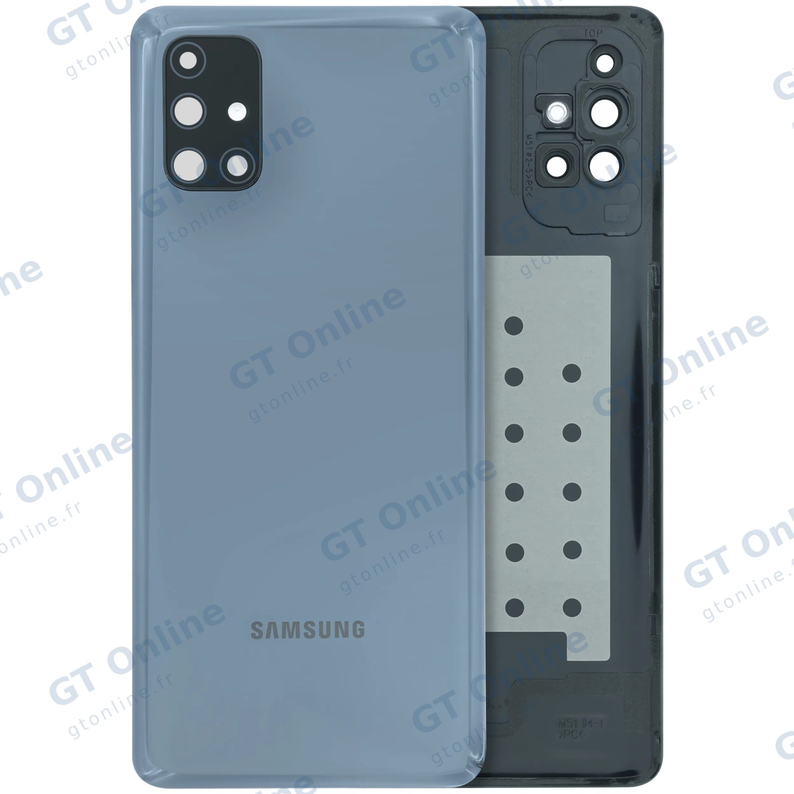 Vitre arrière pour Samsung Galaxy M51 (M515) (pack service origine, noir)