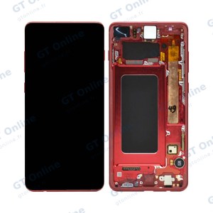 Écran Tactile Oled avec Châssis Samsung Galaxy S10 Plus G975 Rouge