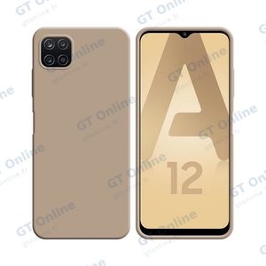 Coque Silicone Compatible pour Samsung Galaxy A12 A125/Galaxy M12 M127 (#18) Rose Gold