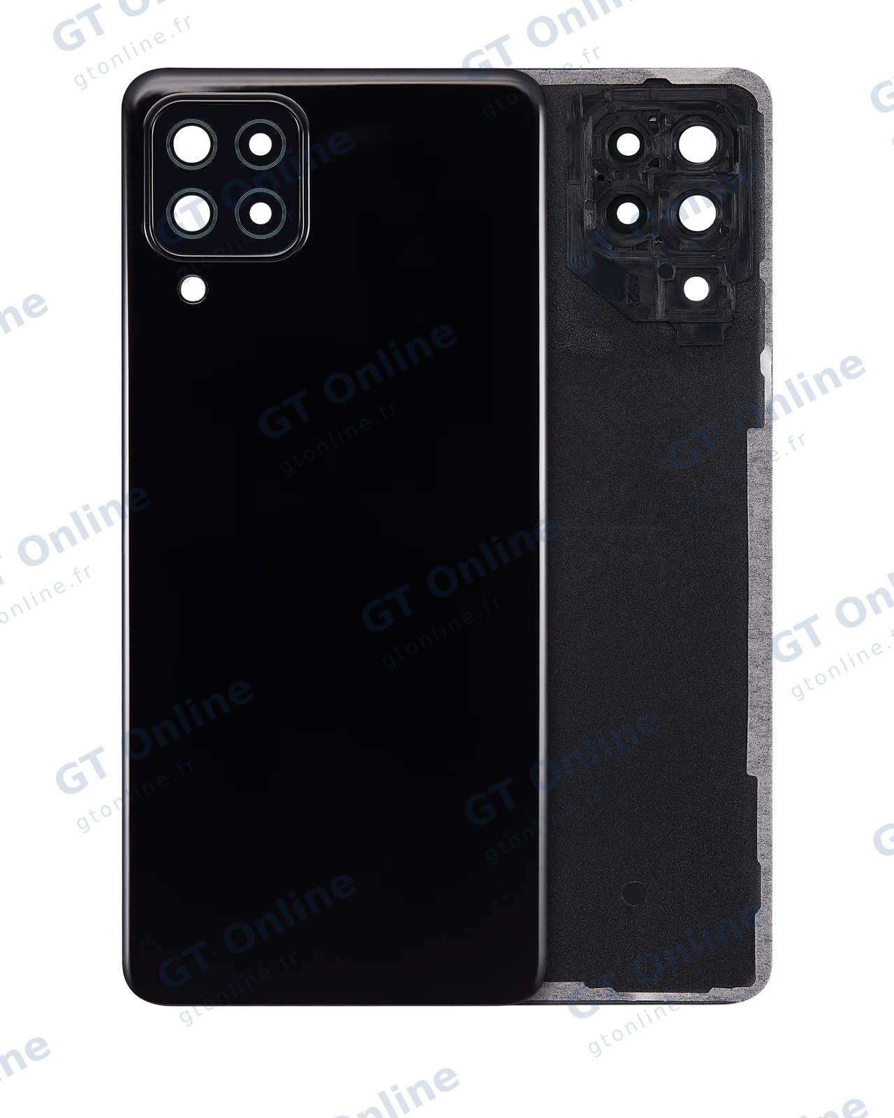Vitre arrière pour Samsung Galaxy A22 4G (A225 / 2021) (pack service origine, noir)