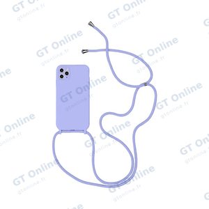 Coque Silicone avec Cordon Apple iPhone 16 Pro Max (#4) Violet
