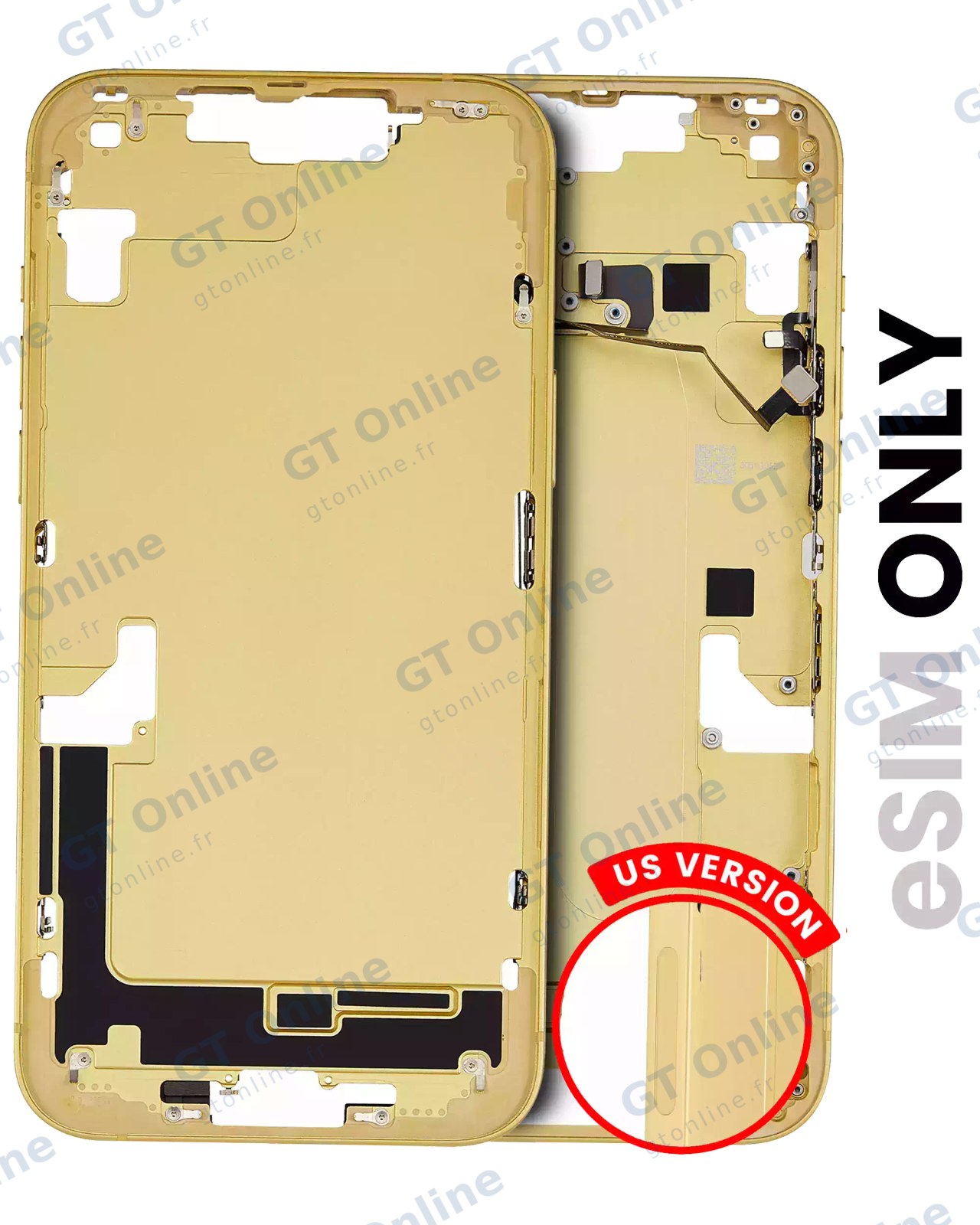 Châssis pour Apple iPhone 14 Plus (version US, origine d'occasion — grade B, jaune)