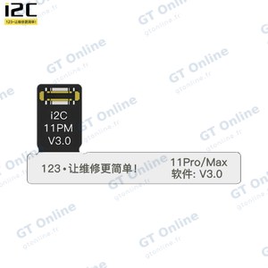 Nappe de Réparation Batterie i2C i6S Externe pour Apple iPhone 11 Pro & 11 Pro Max (sans Soudure, Batterie 100%