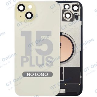 Vitre arrière pour Apple iPhone 15 Plus (sans logo, compatible, jaune) — réf. 107183138945