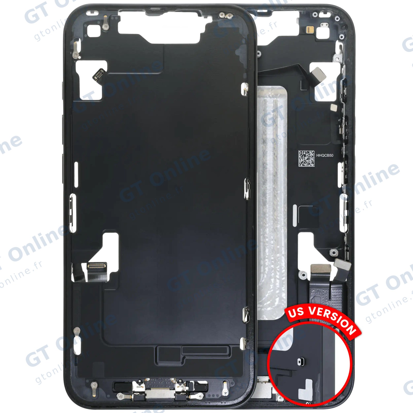 Châssis pour Apple iPhone 16e / 17e (version US, origine d'occasion — grade B, noir)