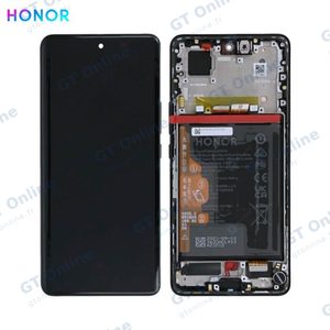 Bloc Écran Complet avec Châssis et Batterie Original Honor 50 02354GLV Noir Minuit