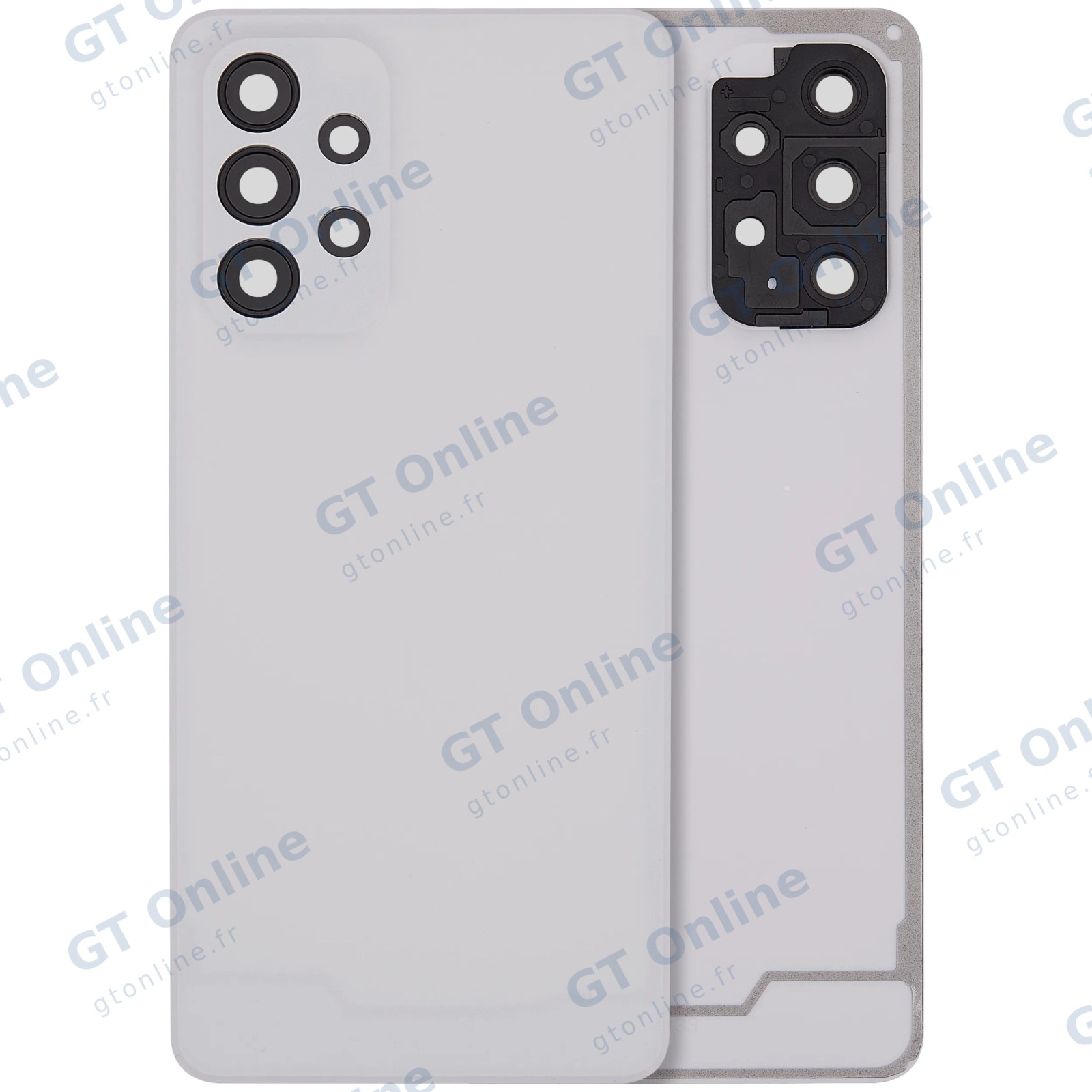 Vitre arrière pour Samsung Galaxy A33 5G (A336 / 2022) (sans logo, compatible premium, blanc)