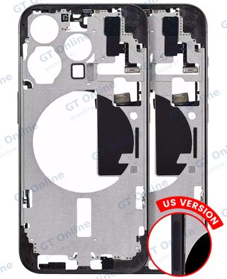 Châssis pour Apple iPhone 15 Pro (version US, compatible premium, titane noir)