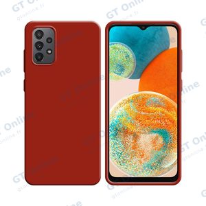 Coque Silicone Compatible pour Samsung Galaxy A23 5G A236/Galaxy A23 4G A235 (#1) Rouge