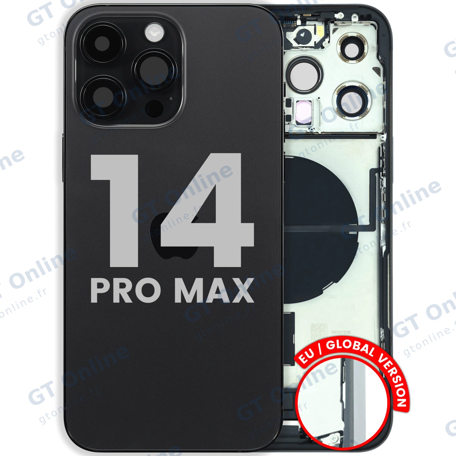 Châssis pour Apple iPhone 14 Pro Max (version EU, origine d'occasion — grade B, noir sidéral)