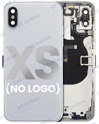 Châssis pour Apple iPhone XS (sans logo, compatible premium, argent)