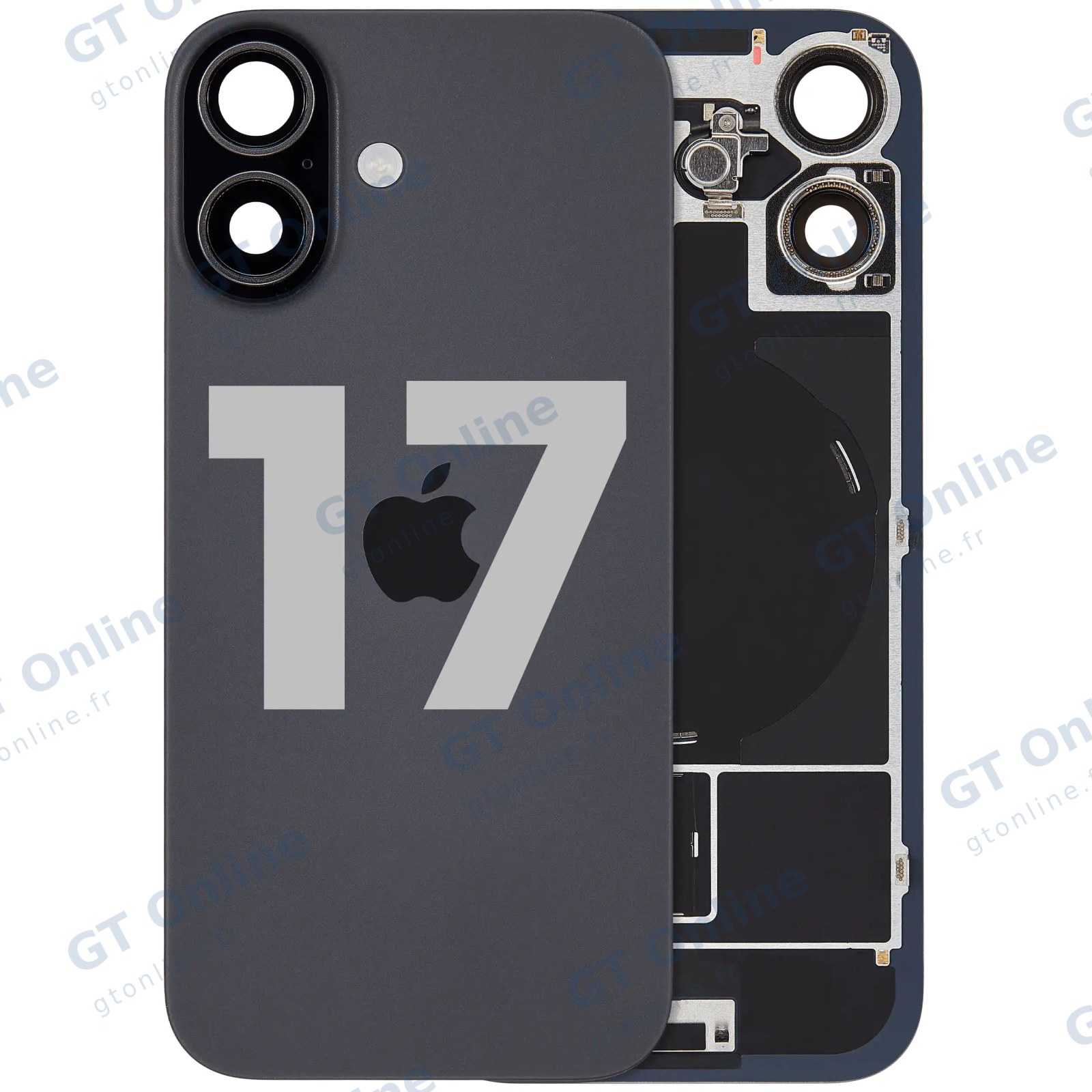 Vitre arrière pour Apple iPhone 17 (origine d'occasion — grade B, noir)