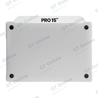 Coque inférieure pour Apple MacBook Pro 15" A1707 (2016-2017) / A1990 (2018-2019) (origine neuve, argent)