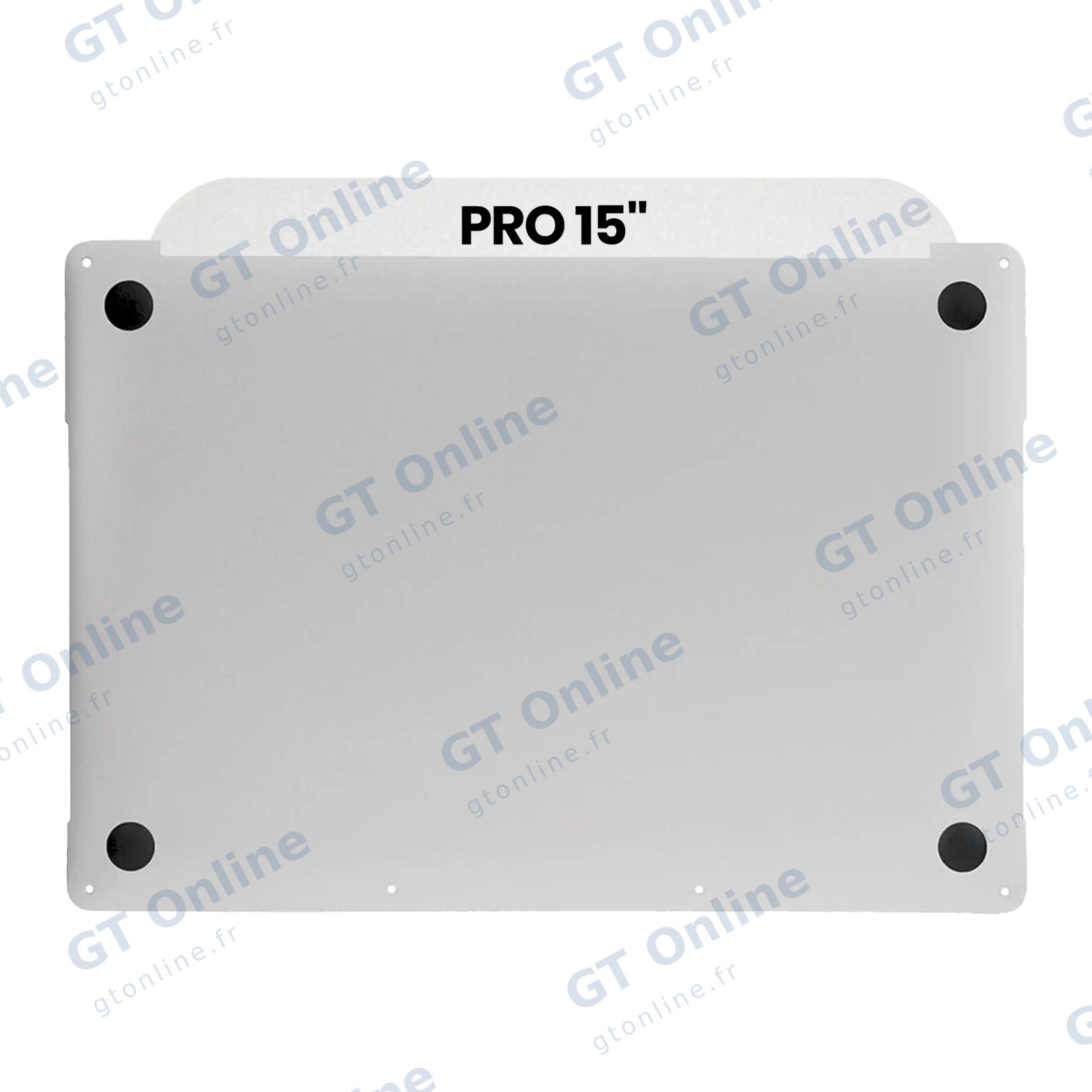 Coque inférieure pour Apple MacBook Pro 15" A1707 (2016-2017) / A1990 (2018-2019) (origine neuve, argent)