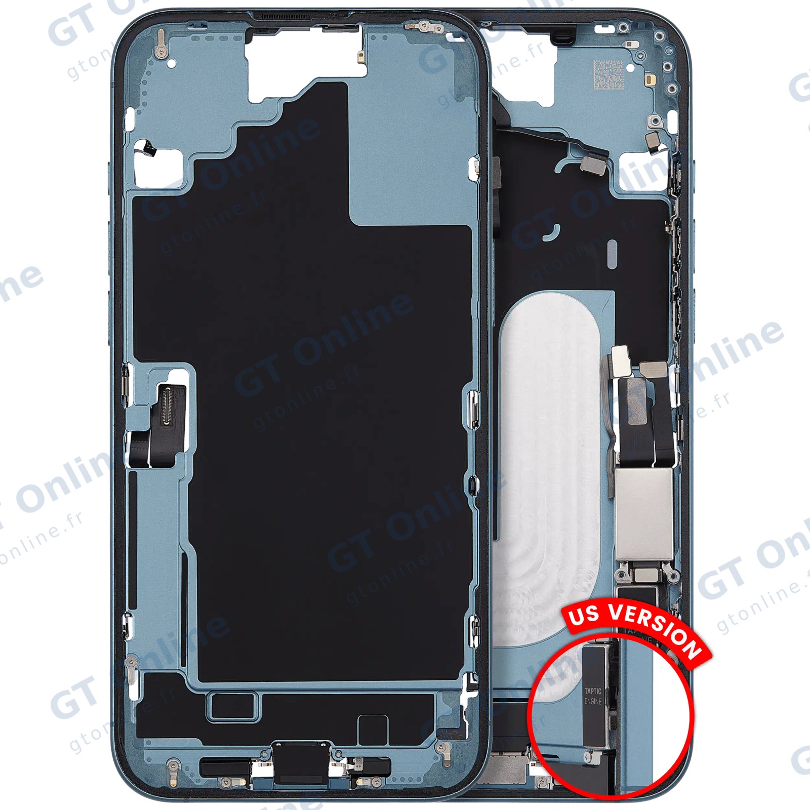 Châssis pour Apple iPhone 16 Plus (version US, origine d'occasion — grade B, turquoise)