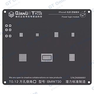 Pochoir de rebillage Qianli iBlack 3D alimentation et logique pour iPhone 6 (BMW730)