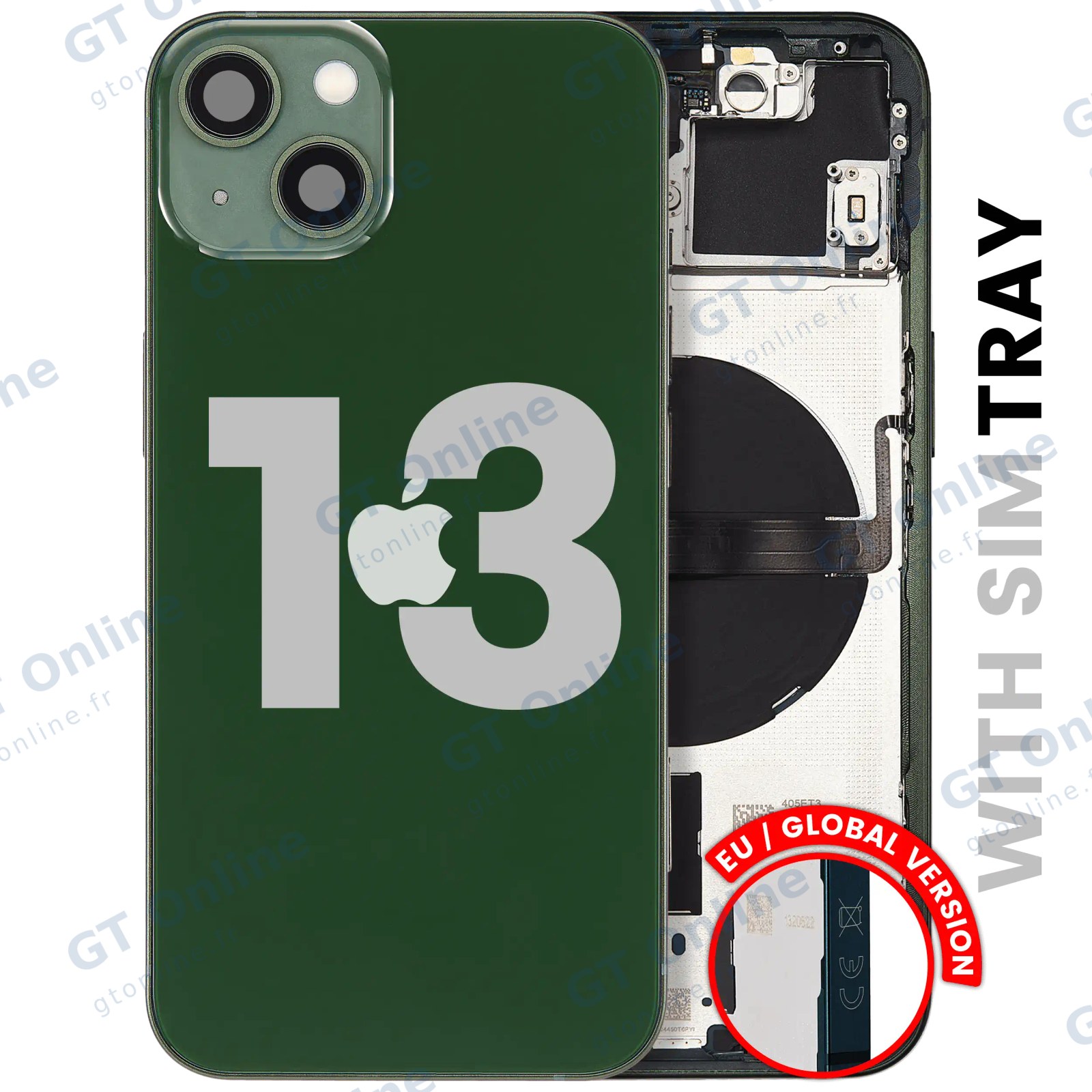 Châssis pour Apple iPhone 13 (version EU, origine d'occasion — grade B, vert)