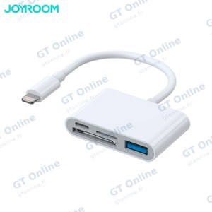 Adaptateur OTG JOYROOM S-H142 Lightning vers USB2.0 + SD + TF + Lightning Blanc