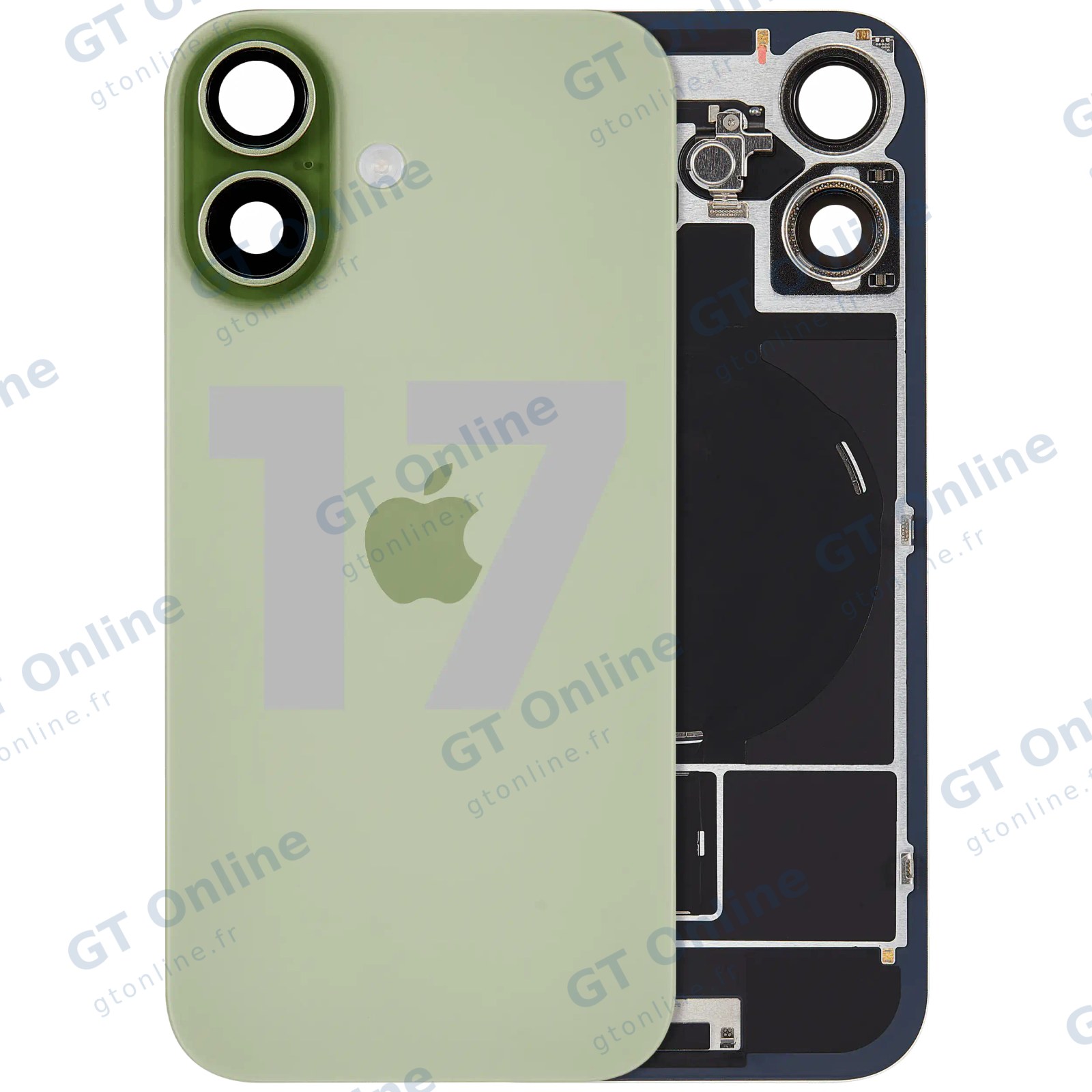Vitre arrière pour Apple iPhone 17 (origine d'occasion — grade B, Sage)