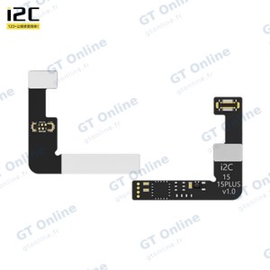 Nappe de Réparation Batterie i2C i6S Externe pour Apple iPhone 15 & 15 Plus (sans Soudure, Batterie 100% et 0