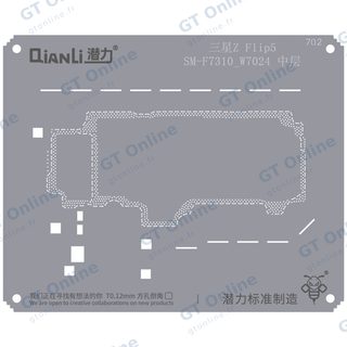 Pochoir de rebillage Qianli Bumblebee QS702 pour couche intermédiaire Samsung Z Flip 5 (SM-F7310 W7024)
