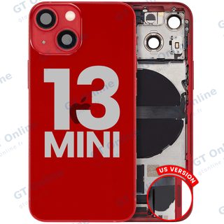 Châssis pour Apple iPhone 13 Mini (version US, origine d'occasion — grade B, rouge)