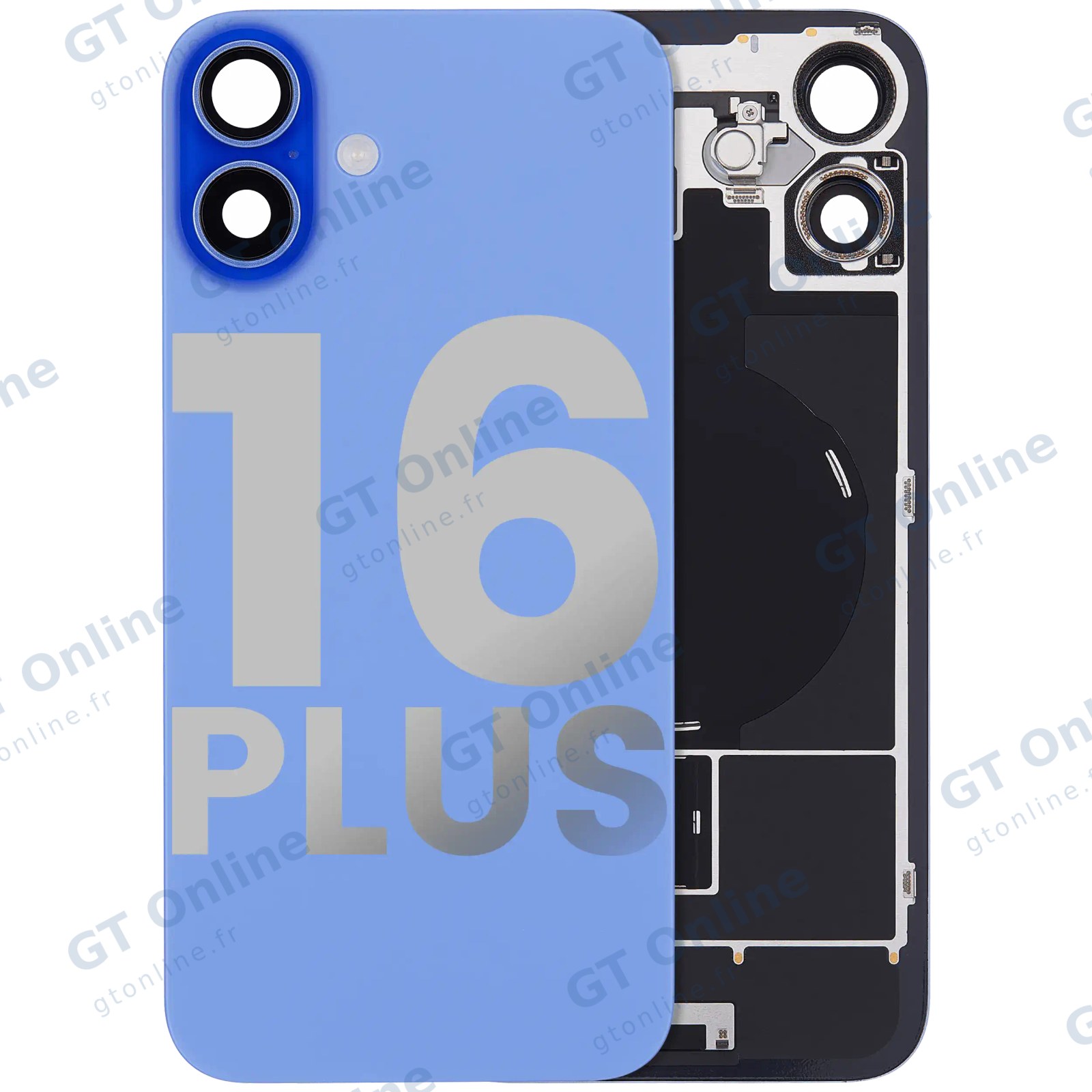 Vitre arrière pour Apple iPhone 16 Plus (origine d'occasion — grade B, bleu outremer)
