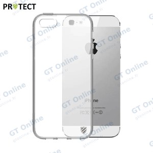 Coque Silicone PROTECT pour Apple iPhone 5/iPhone 5S/iPhone SE (1er Gen) Transparent