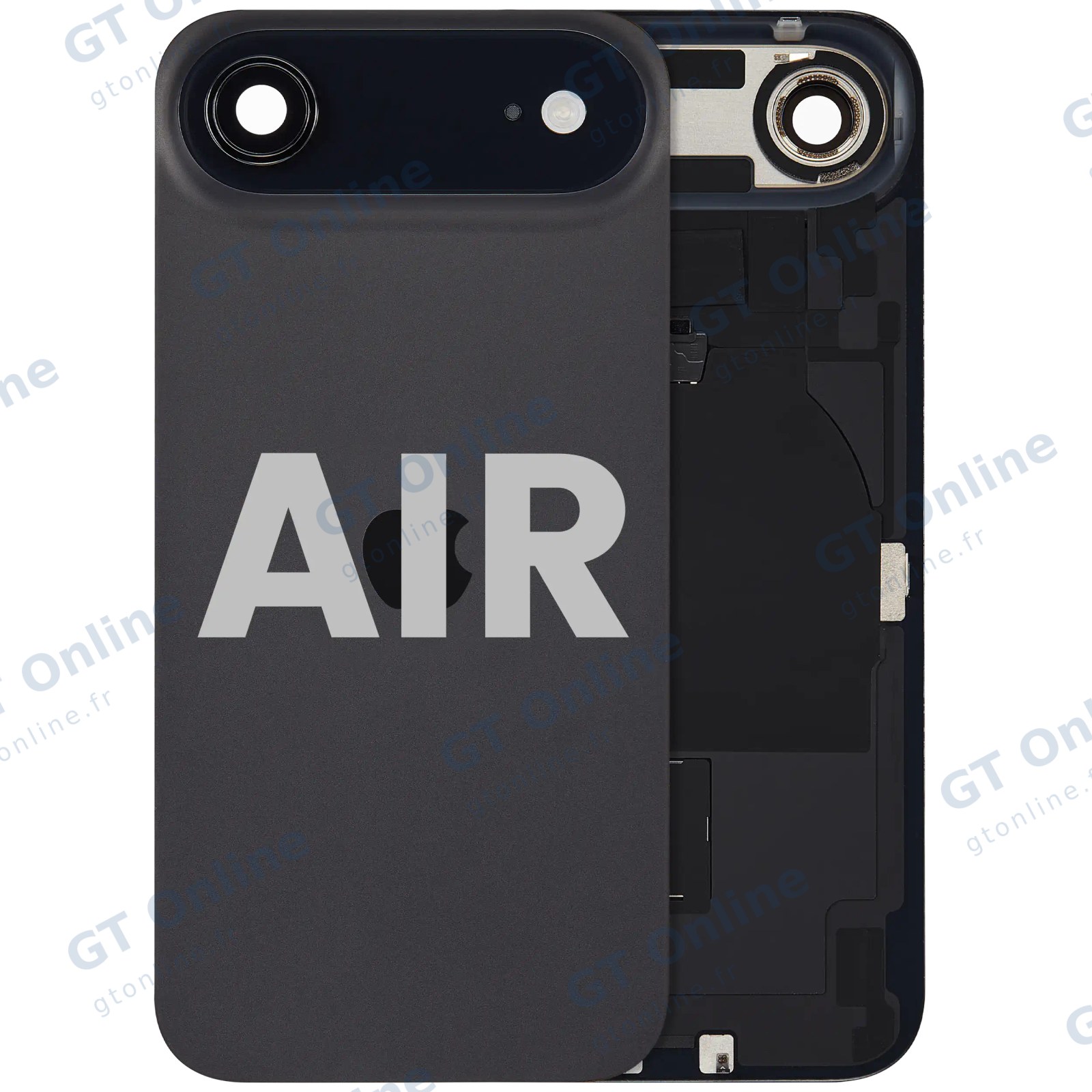 Vitre arrière pour Apple iPhone Air avec MagSafe, NFC et nappe flash (origine d'occasion — grade A, noir sidéral)