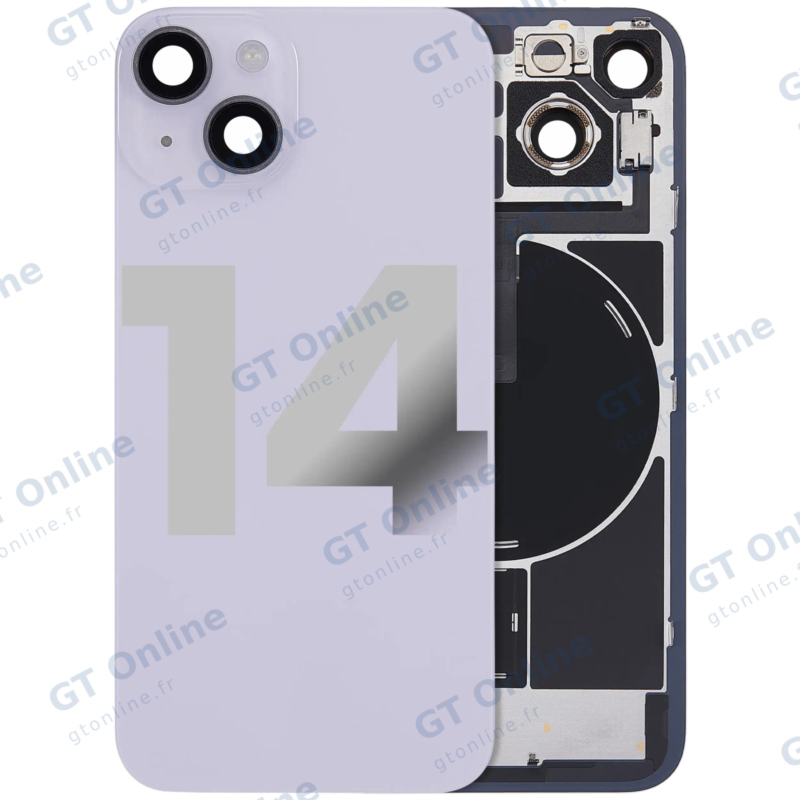 Vitre arrière pour Apple iPhone 14 (origine d'occasion — grade B, violet)