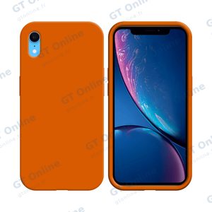 Coque Silicone Compatible pour Apple iPhone XR (#13) Orange