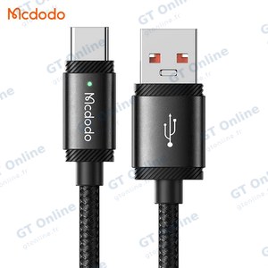 Câble Data USB vers USB-C Mcdodo CA-4730 120W (avec LED) 1.5m Noir