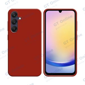 Coque Silicone Compatible pour Samsung Galaxy A25 5G A256 (#1) Rouge